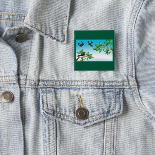 Vögel in einem Baum Button (Beispiel)
