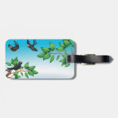 Vögel in einem Baum Gepäckanhänger (Rückseite horizontal)
