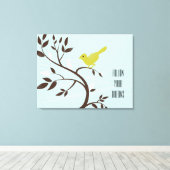 Vogel in einem Baum Leinwanddruck (Insitu (Holzboden))