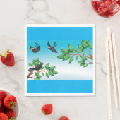 Vögel in einem Baum Napkins Serviette (Beispiel)