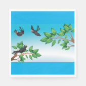 Vögel in einem Baum Napkins Serviette (Vorderseite)