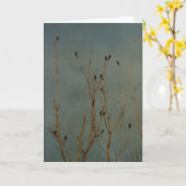 Vögel in einem Baumgarten, Geburtstag Karte (Gelbe Blume)
