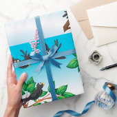 Vögel in einem Baumumschlagpapier Geschenkpapier