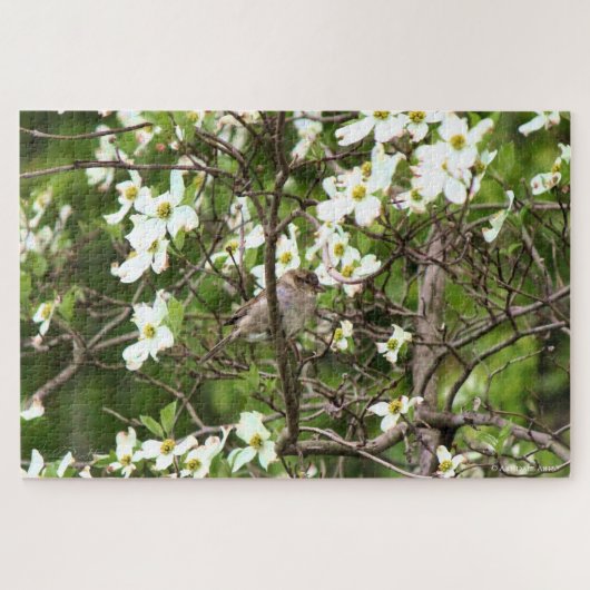 Vogel in einem Dogwood-Baum Puzzle (Horizontal)