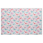 Vögel in einem Garten Moderne Boho Wasserfarbe Stoff (Yard (91,4 cm))