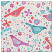 Vögel in einem Garten Moderne Boho Wasserfarbe Stoff (Muster)