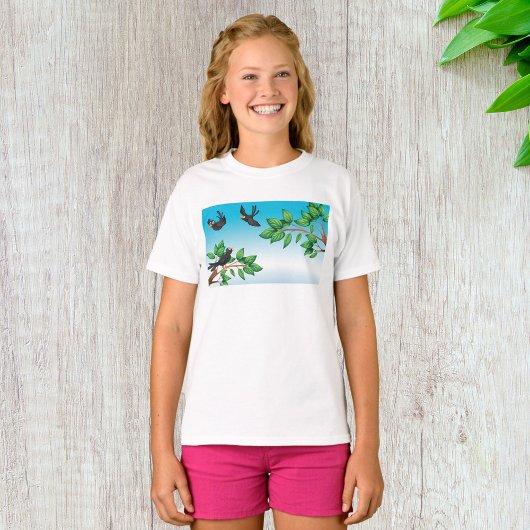 Vögel in einem T - Shirt