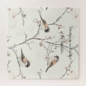 Vögel in einem Winterbaum Puzzle (Horizontal)