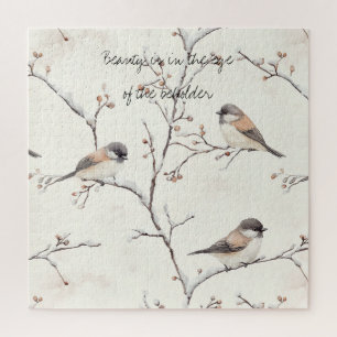 Vögel in einem Winterbaum Puzzle
