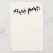 Vögel in einem Zweig Briefpapier (Vorne/Hinten)