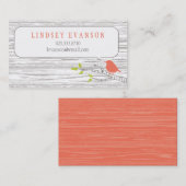 Vogel in einer Birken-Baum-Telefonkarte Telefonnummerkarte (Vorne/Hinten)