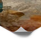 Vogel in einer Crown Mixed Media Collage Poster (Ecke)