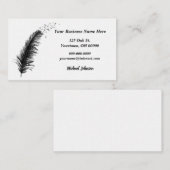 Vögel in einer Feder auf Weiß Visitenkarte (Vorne/Hinten)