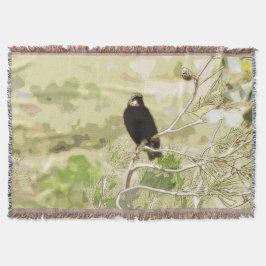 Vogel in einer Kiefernbaum-Krustenwurzel Decke