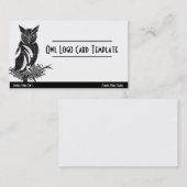 Vogel in einer Nest Owl Logo-Visitenkarte Visitenkarte (Vorne/Hinten)