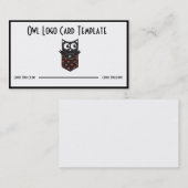 Vogel in einer Pocket Owl Logo-Visitenkarte Visitenkarte (Vorne/Hinten)