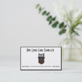 Vogel in einer Pocket Owl Logo-Visitenkarte Visitenkarte (Stehend Vorderseite)