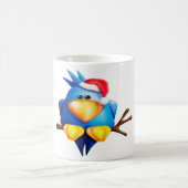Vogel in einer Weihnachtsmannmütze Tasse (Mittel)