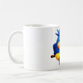 Vogel in einer Weihnachtsmannmütze Tasse (Links)