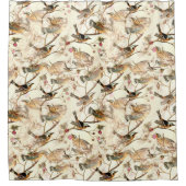 Vögel in einer Zweigstelle Duschvorhang (Vorderseite)