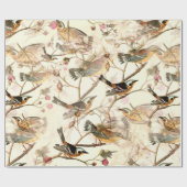 Vögel in einer Zweigstelle Geschenkpapier (Flach)