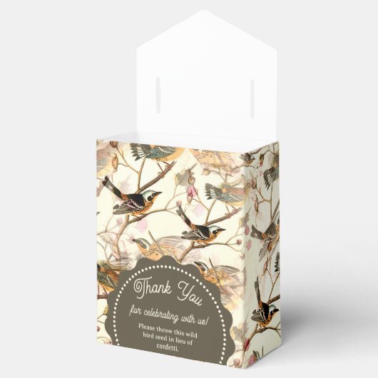 Vögel in einer Zweigstelle Geschenkschachtel (Geöffnet)