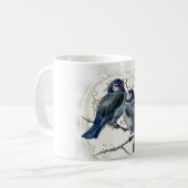 Vögel in einer Zweigstelle Kaffeetasse (Vorderseite Links)