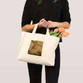 Vogel in einer Zweigstelle Mini Stoffbeutel (Vorderseite (Produkt))