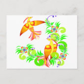 Vögel in Farbe Postkarte (Vorderseite)