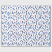 Vögel in Farbtönen und Farbtönen von Blauvogellieb Geschenkpapier (Flach)