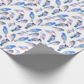 Vögel in Farbtönen und Farbtönen von Blauvogellieb Geschenkpapier (Ecke)