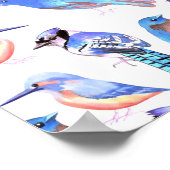 Vögel in Farbtönen und Farbtönen von Blauvogellieb Poster (Ecke)