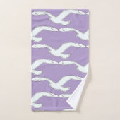 Vögel in Flight Bath Accessoire Lavendel Badhandtuch Set (Handtuch)