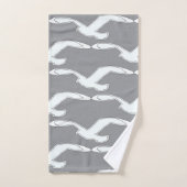 Vögel in Flight Bath Zubehör Dk Grau Badhandtuch Set (Handtuch)