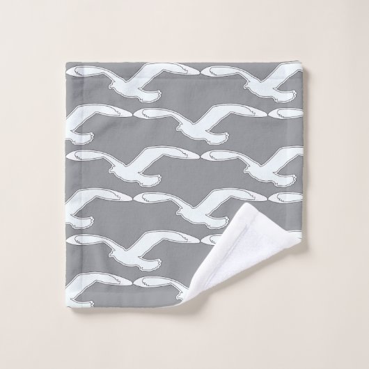 Vögel in Flight Bath Zubehör Dk Grau Badhandtuch Set (Waschlappen)