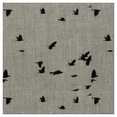 Vögel in Flight Linen Fabric Stoff (Nahaufnahme)