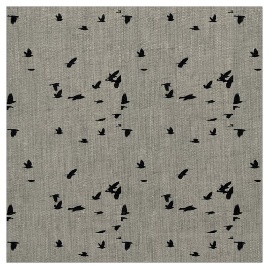 Vögel in Flight Linen Fabric Stoff (Muster)
