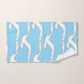 Vögel in Flug-Badezimmerzubehör lt blau Badhandtuch Set (Handtuch)