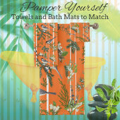 Vögel in Grünhandtuch Badhandtuch Set