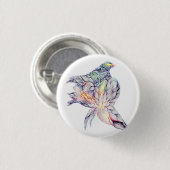 Vogel in ihrem Nest Button (Vorne & Hinten)