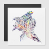 Vogel in ihrem Nest Magnetkarte (Vorne/Hinten)