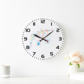 Vögel in Käfigen Große Wanduhr