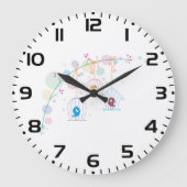 Vögel in Käfigen Große Wanduhr (Vorderseite)