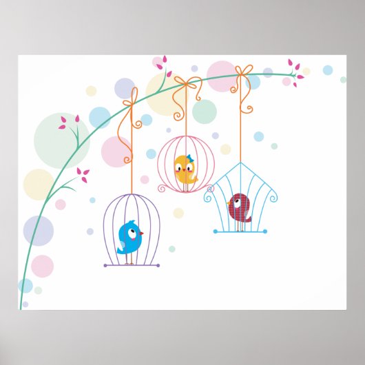 Vögel in Käfigen Poster (Vorne)