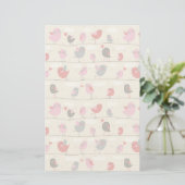 Vögel in Liebe Briefpapier (Stehend Vorderseite)