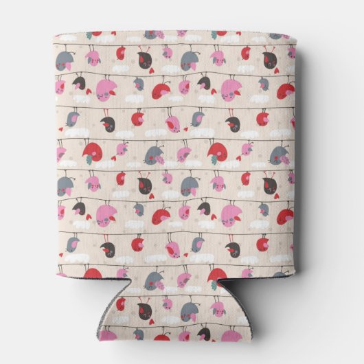 Vögel in Liebe Dosenkühler (Rückseite)