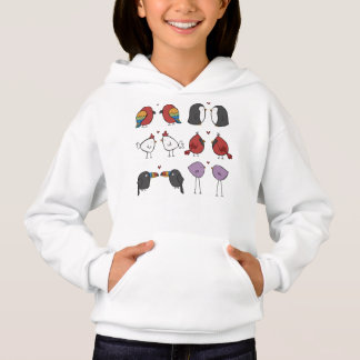 Vögel in Liebe Hoodie