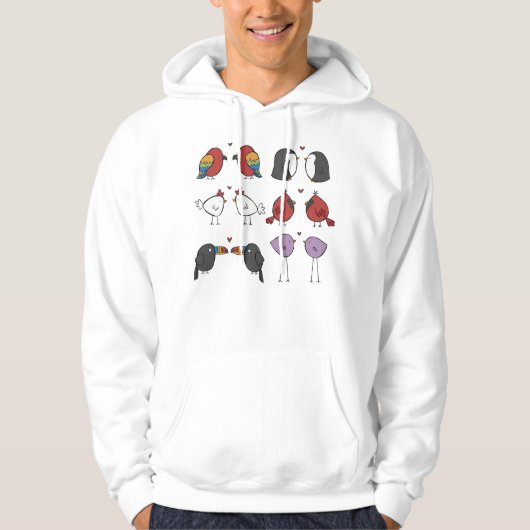 Vögel in Liebe Hoodie (Vorderseite)