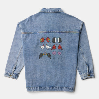 Vögel in Liebe Jeansjacke