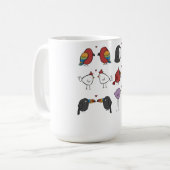 Vögel in Liebe Kaffeetasse (Vorderseite Links)